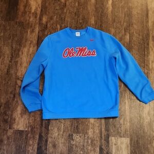 Nike Ole Miss Blue Crewneck Sweatshirt